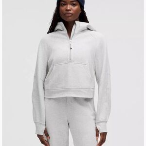 Lululemon Grey scuba half zip hoodie M/L